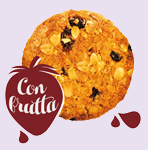Produzione Italiana di biscotti Fontana con cereali e frutta fresca